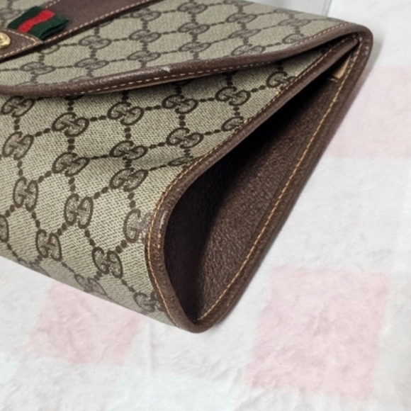 GUCCI GG Web SherryLine Clutch Bag PVC Leather (Removable Unbranded … - Picture 6 of 10